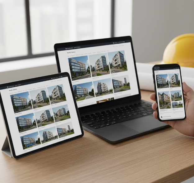 responsive-design-showcase-1.jpg Website content displayed perfectly across a laptop, tablet, and smartphone.